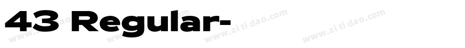 43 Regular字体转换